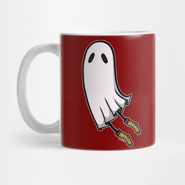 Christmas Socks Ghost by Jan Grackle